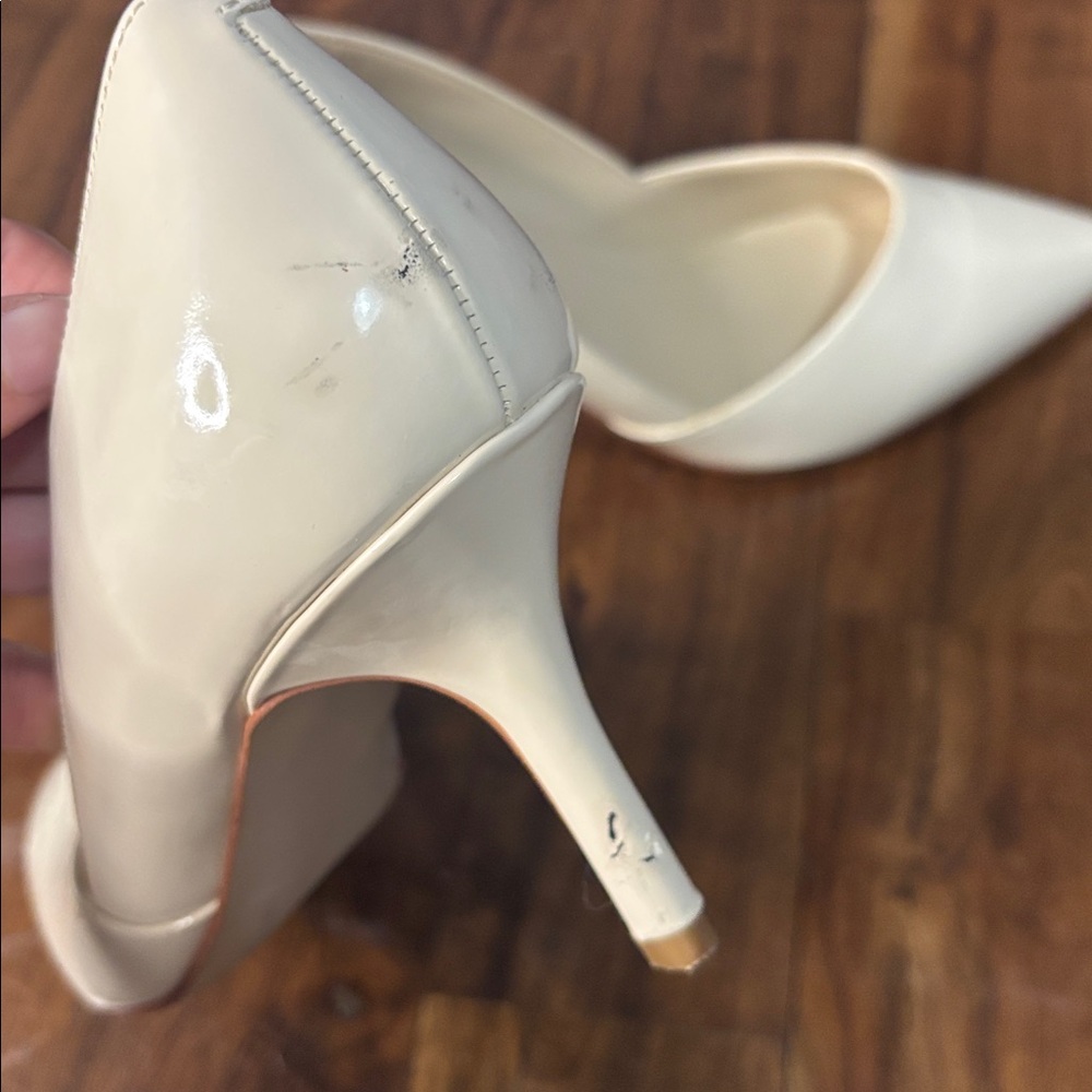 Marc Fisher Elegant Cream Pointed-Toe Women's Shoes - Picture 6 of 7